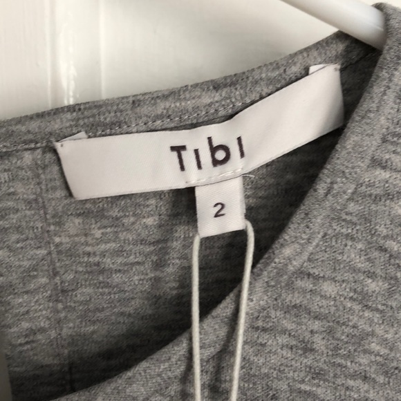 Tibi "Hessian" combo top featuring woven bustier - Picture 2 of 8